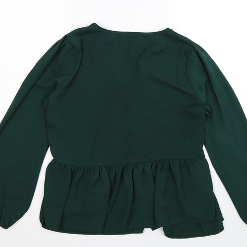 Papaya Womens Green   Basic Button-Up Size 14