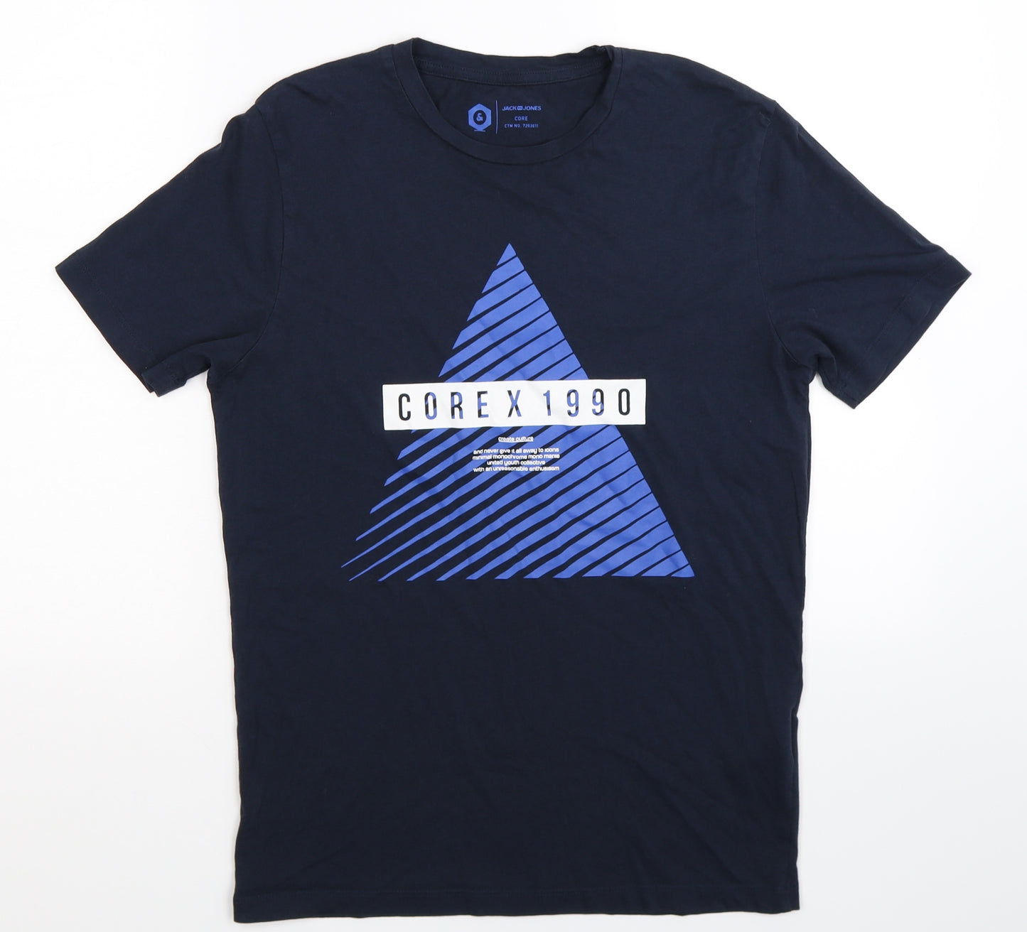 JACK & JONES Mens Blue    T-Shirt Size S