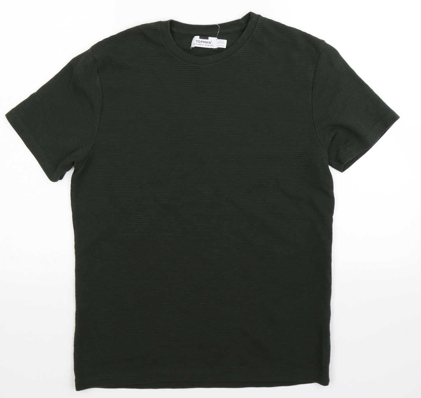 Topman Mens Green    T-Shirt Size S