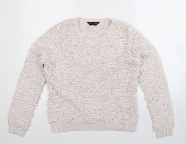 Dorothy Perkins Womens White  Knit Pullover Jumper Size 12