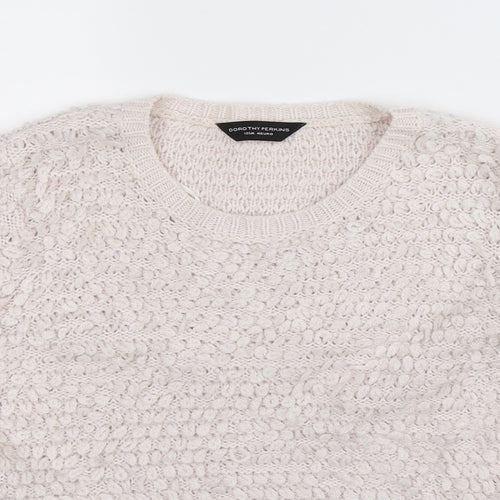 Dorothy Perkins Womens White  Knit Pullover Jumper Size 12