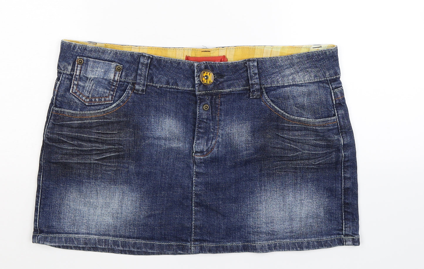 Influence Womens Blue  Denim Mini Skirt Size 12