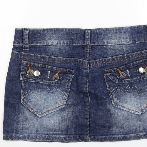 Influence Womens Blue  Denim Mini Skirt Size 12