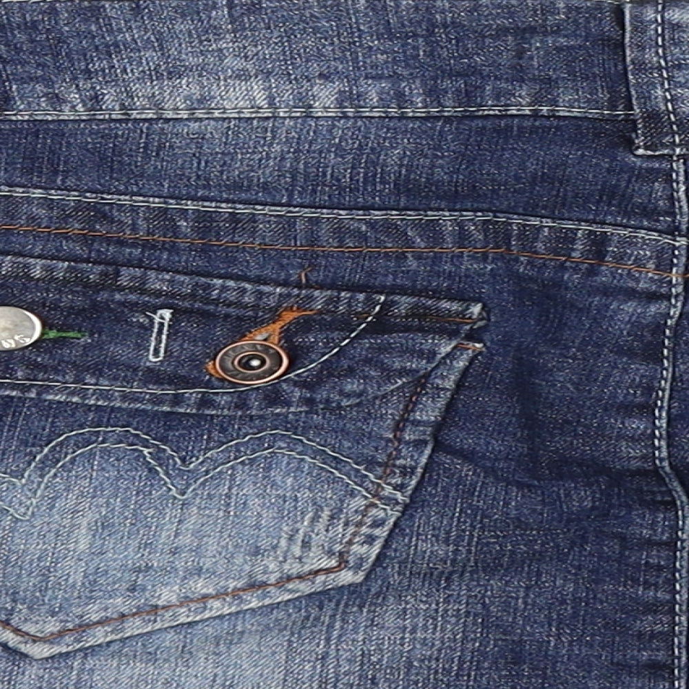 Influence Womens Blue  Denim Mini Skirt Size 12