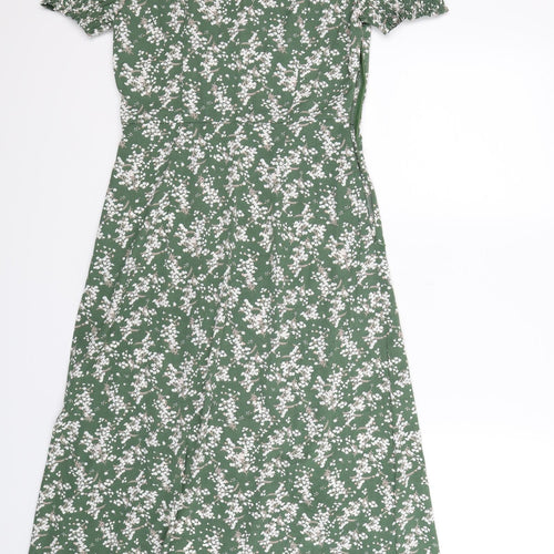 SheIn Womens Green Floral  Fit & Flare  Size XS