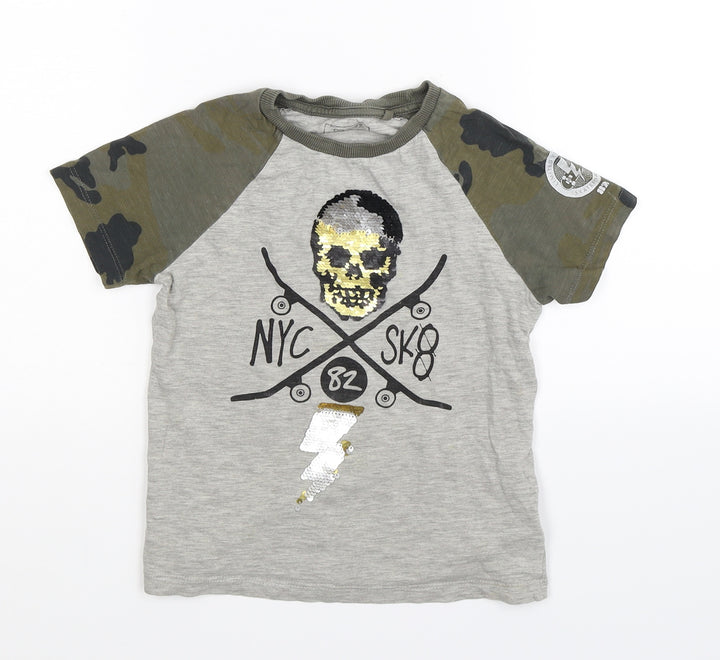 NEXT Boys Grey   Basic T-Shirt Size 5 Years