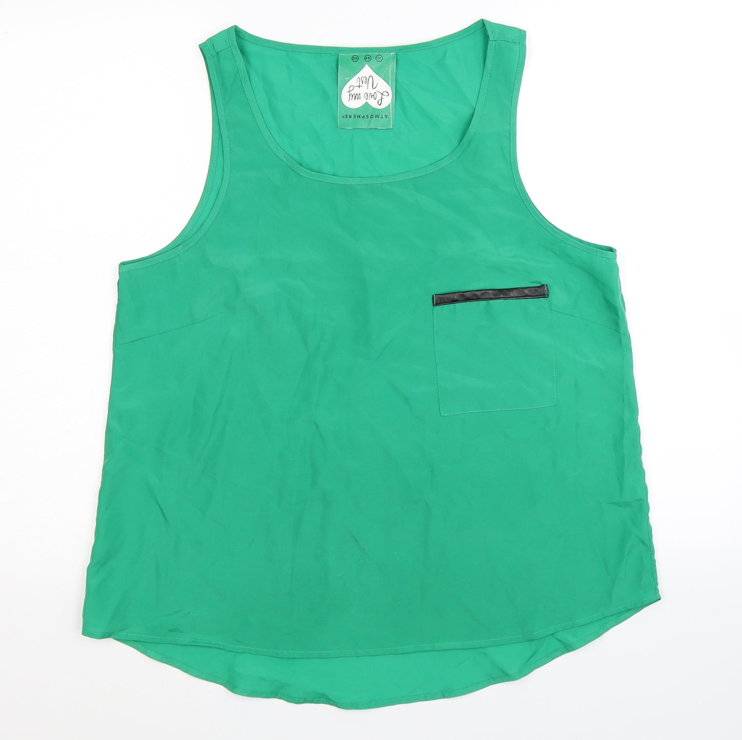 Atmosphere Womens Green   Basic T-Shirt Size 16