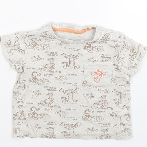 Disney Baby Grey   Basic T-Shirt Size 12-18 Months