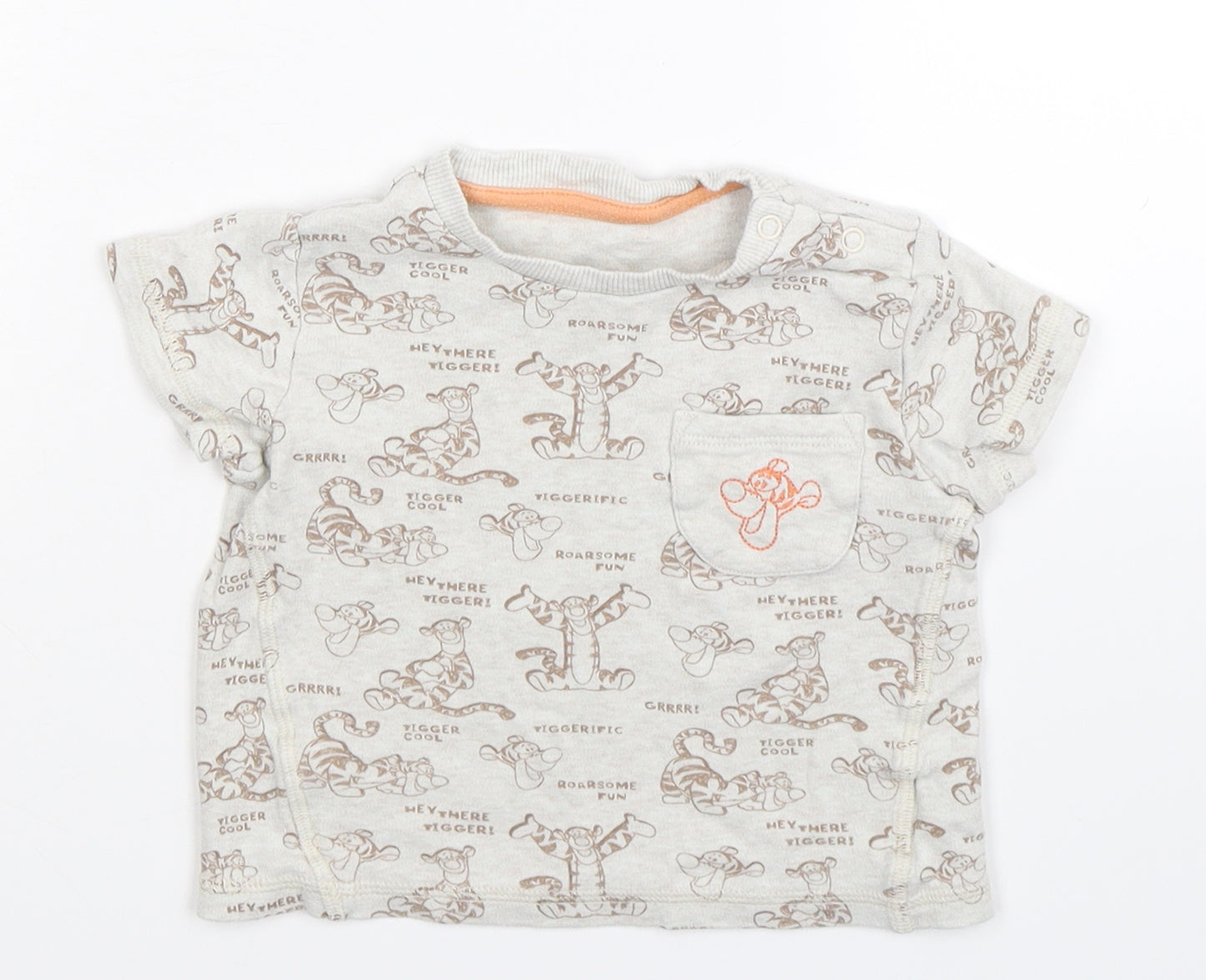 Disney Baby Grey   Basic T-Shirt Size 12-18 Months