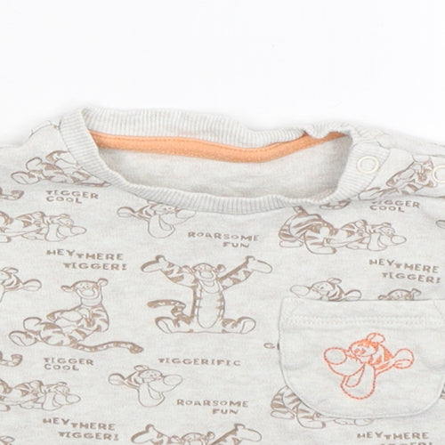 Disney Baby Grey   Basic T-Shirt Size 12-18 Months