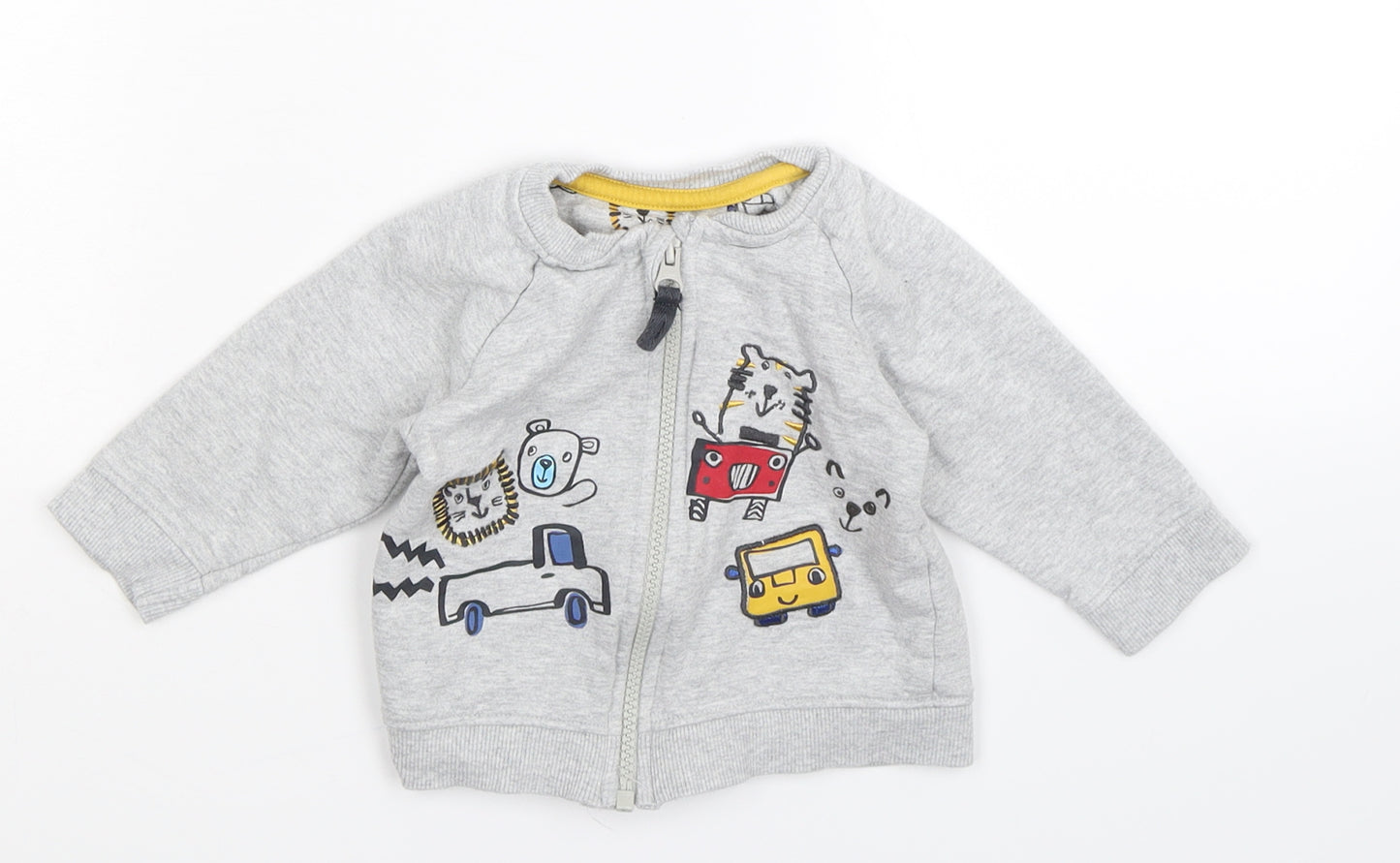 Nutmeg Boys Grey  Jersey Track Jacket Jacket Size 6-9 Months