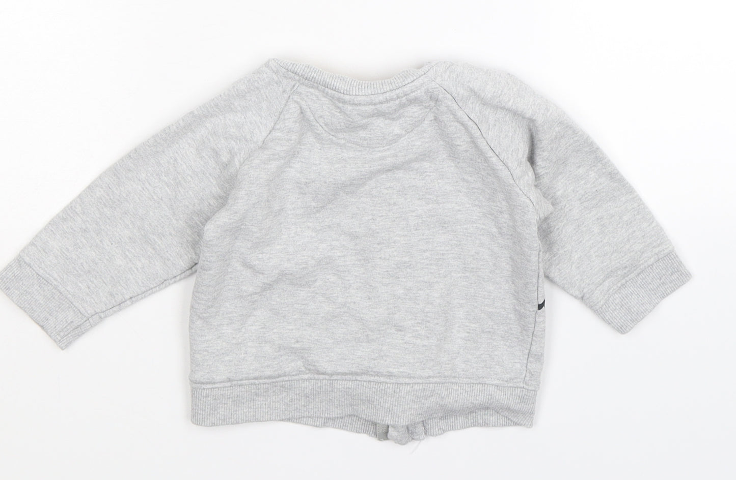 Nutmeg Boys Grey  Jersey Track Jacket Jacket Size 6-9 Months