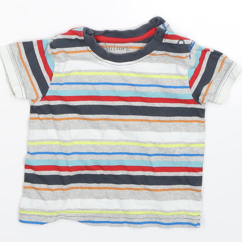 Nutmeg Baby Multicoloured Striped  Basic T-Shirt Size 9-12 Months