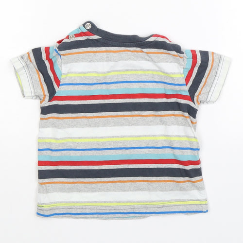 Nutmeg Baby Multicoloured Striped  Basic T-Shirt Size 9-12 Months