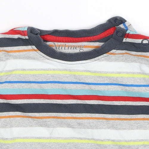 Nutmeg Baby Multicoloured Striped  Basic T-Shirt Size 9-12 Months