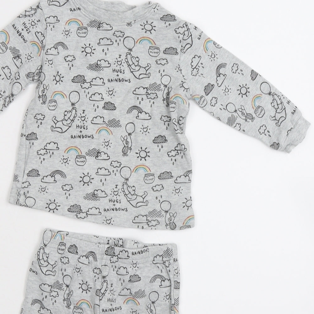 George Baby Grey Solid  Cami Pyjama Set Size 9-12 Months