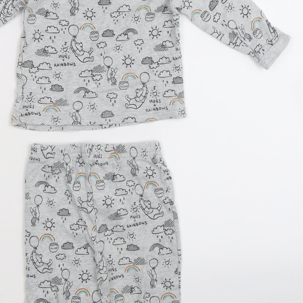 George Baby Grey Solid  Cami Pyjama Set Size 9-12 Months