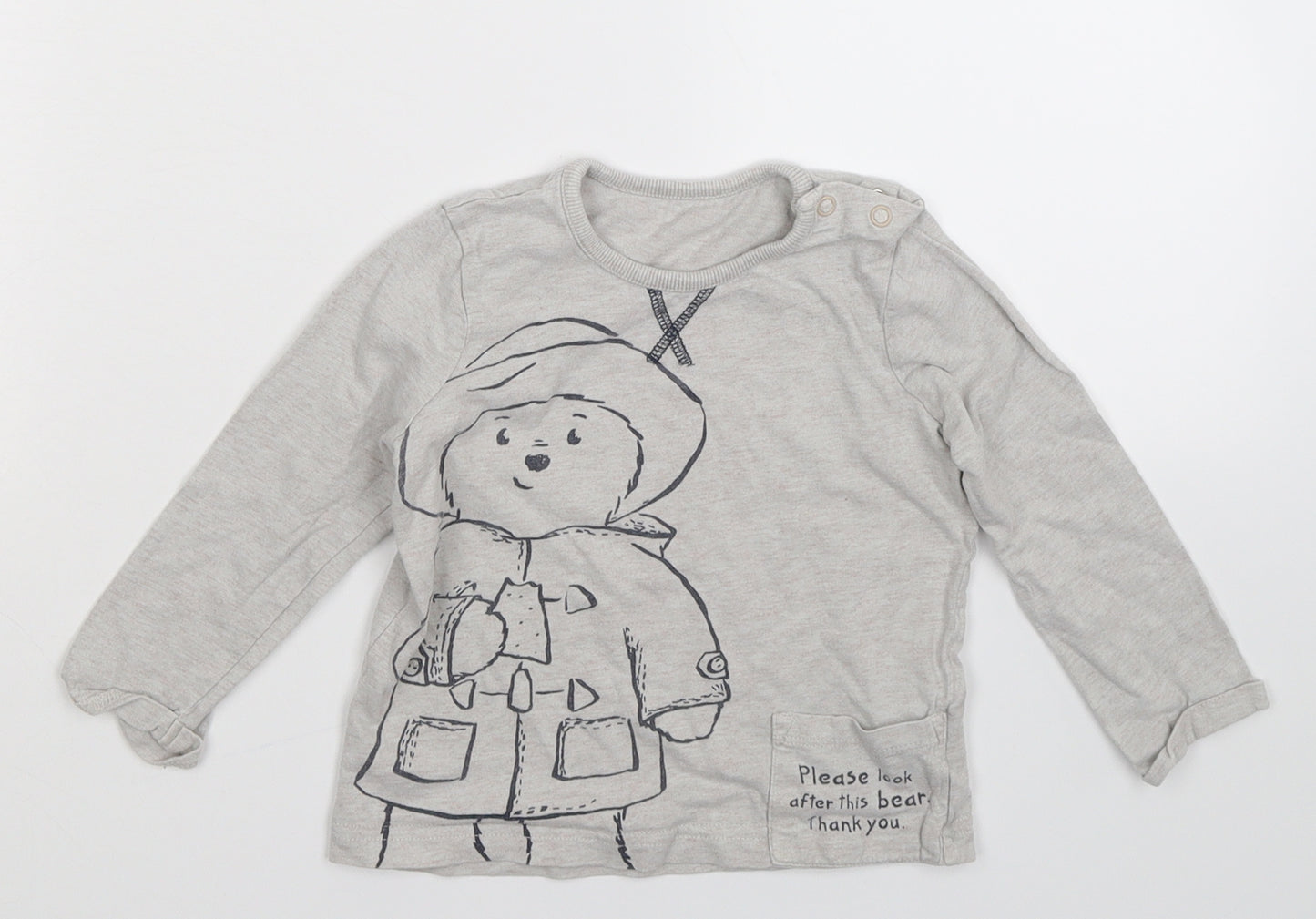 George Boys Grey   Pullover T-Shirt Size 12-18 Months  - Paddington