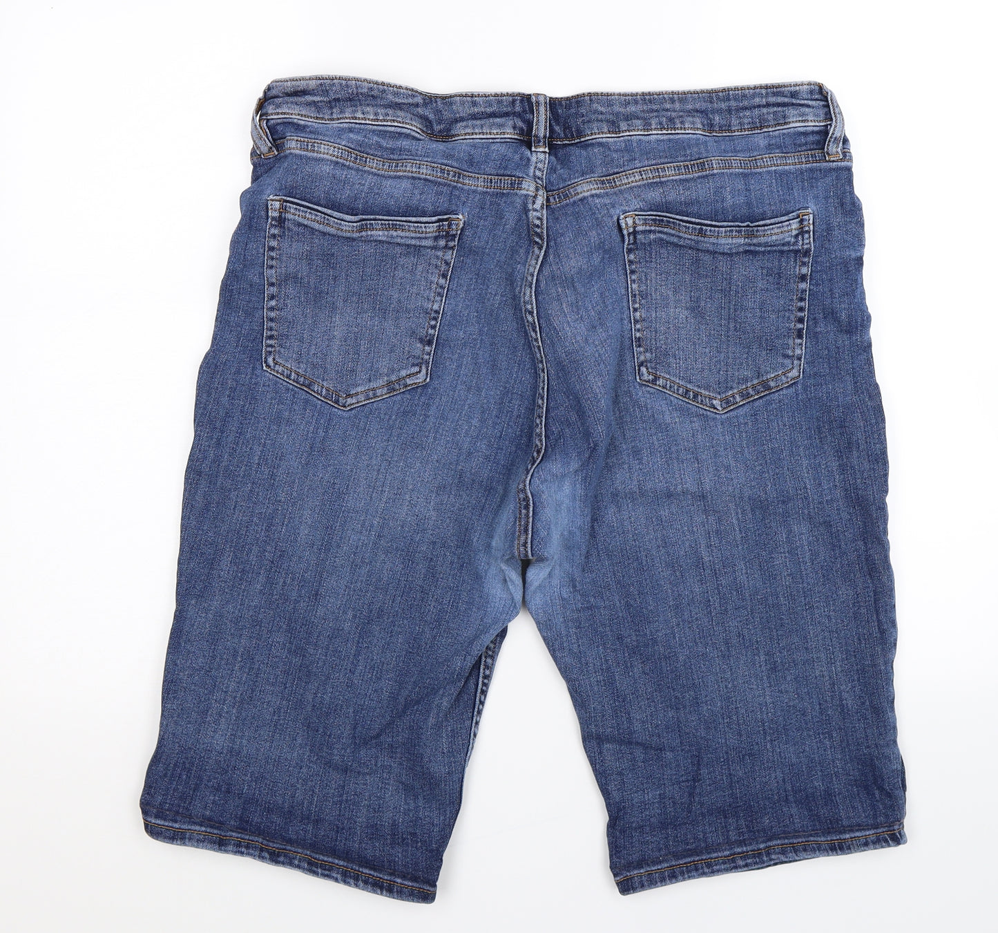 F&F Womens Blue  Denim Bermuda Shorts Size 20