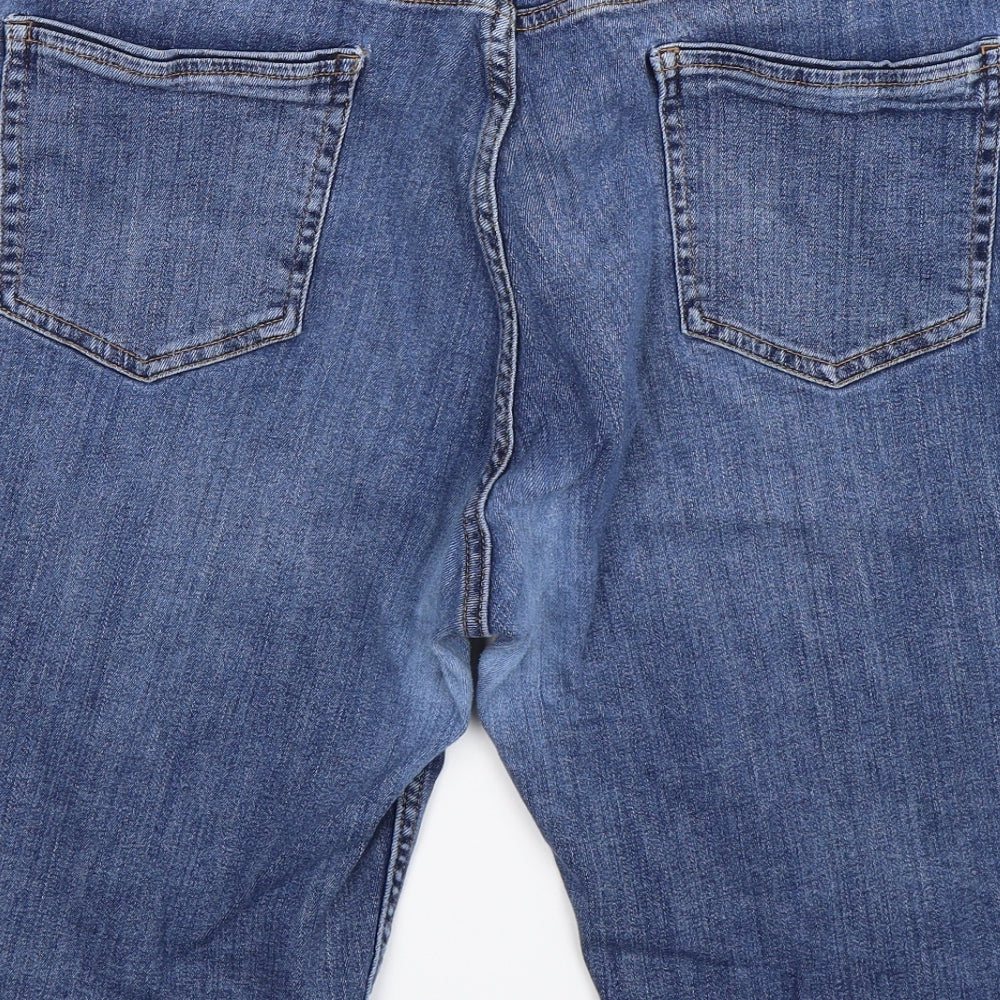F&F Womens Blue  Denim Bermuda Shorts Size 20