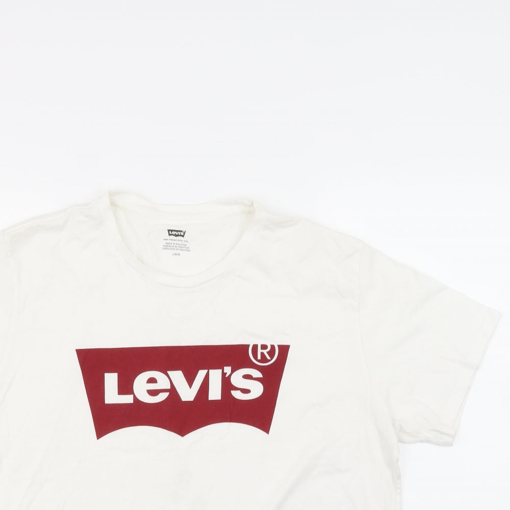 levis Mens White    T-Shirt Size L