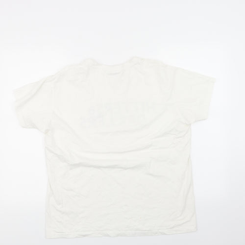 Hitters & Drillers Mens White    T-Shirt Size L