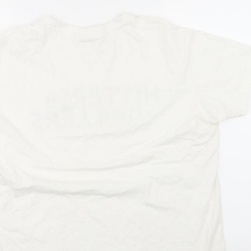 Hitters & Drillers Mens White    T-Shirt Size L