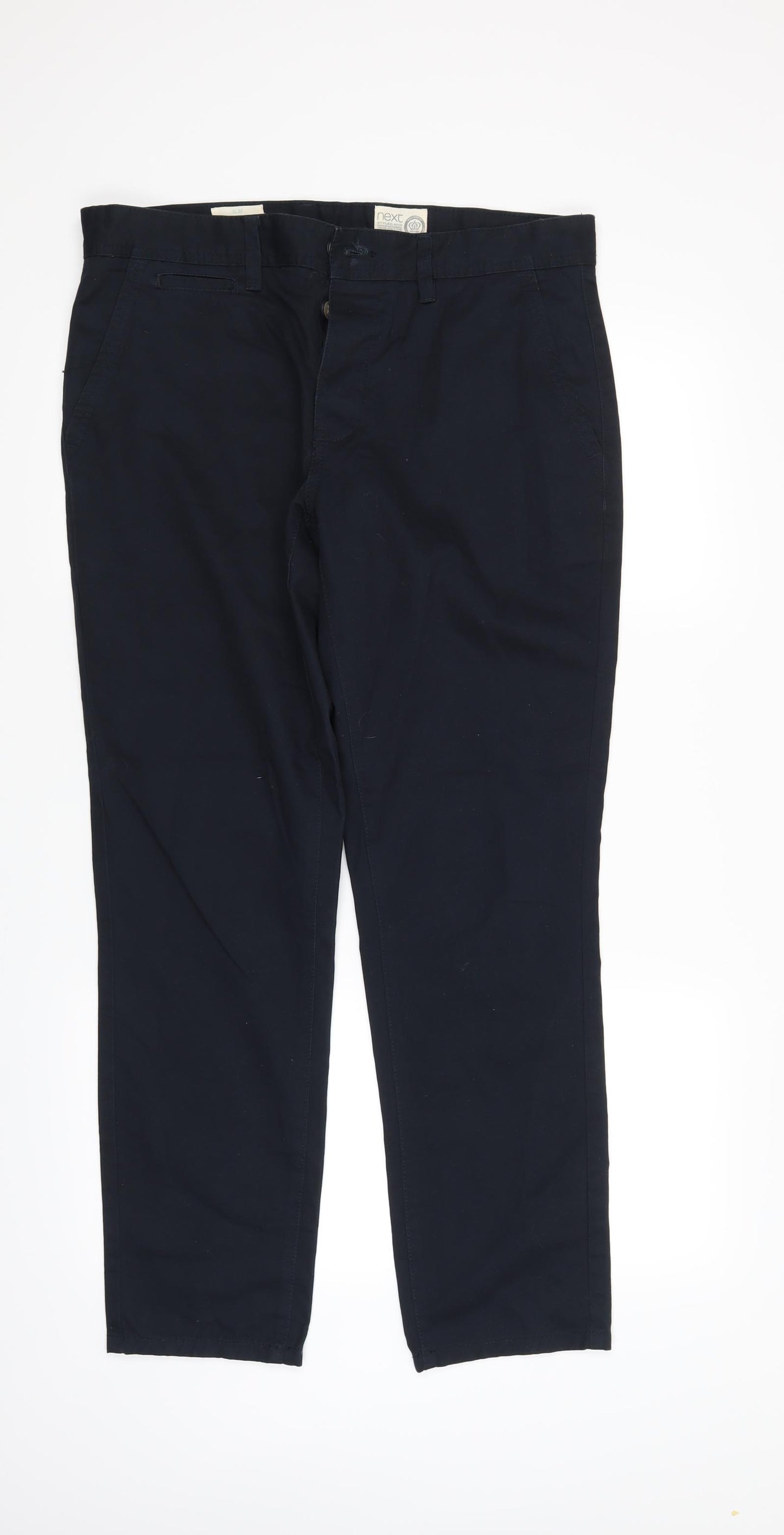 NEXT Mens Blue   Chino Trousers Size 34 L30 in