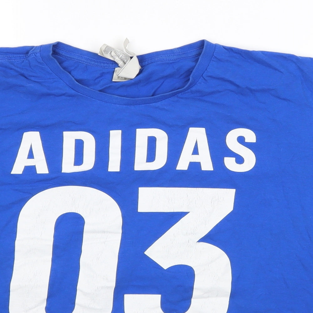 addidas Mens Blue    T-Shirt Size M