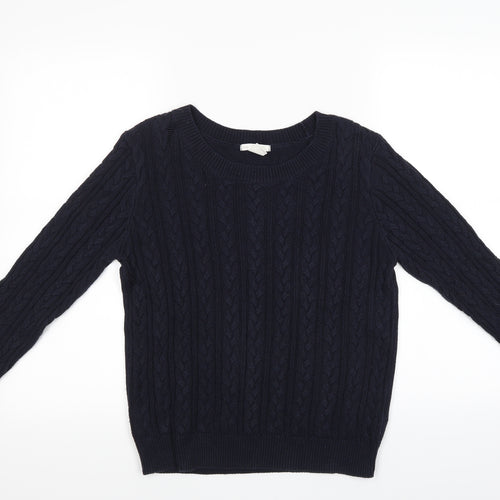 H&M Womens Beige Fair Isle  Pullover Jumper Size M