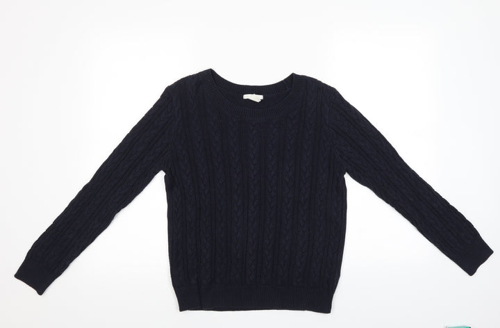 H&M Womens Beige Fair Isle  Pullover Jumper Size M