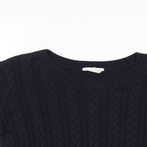 H&M Womens Beige Fair Isle  Pullover Jumper Size M