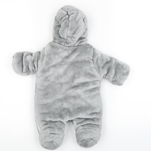 F&F Girls Grey   Babygrow One-Piece Size 0-3 Months