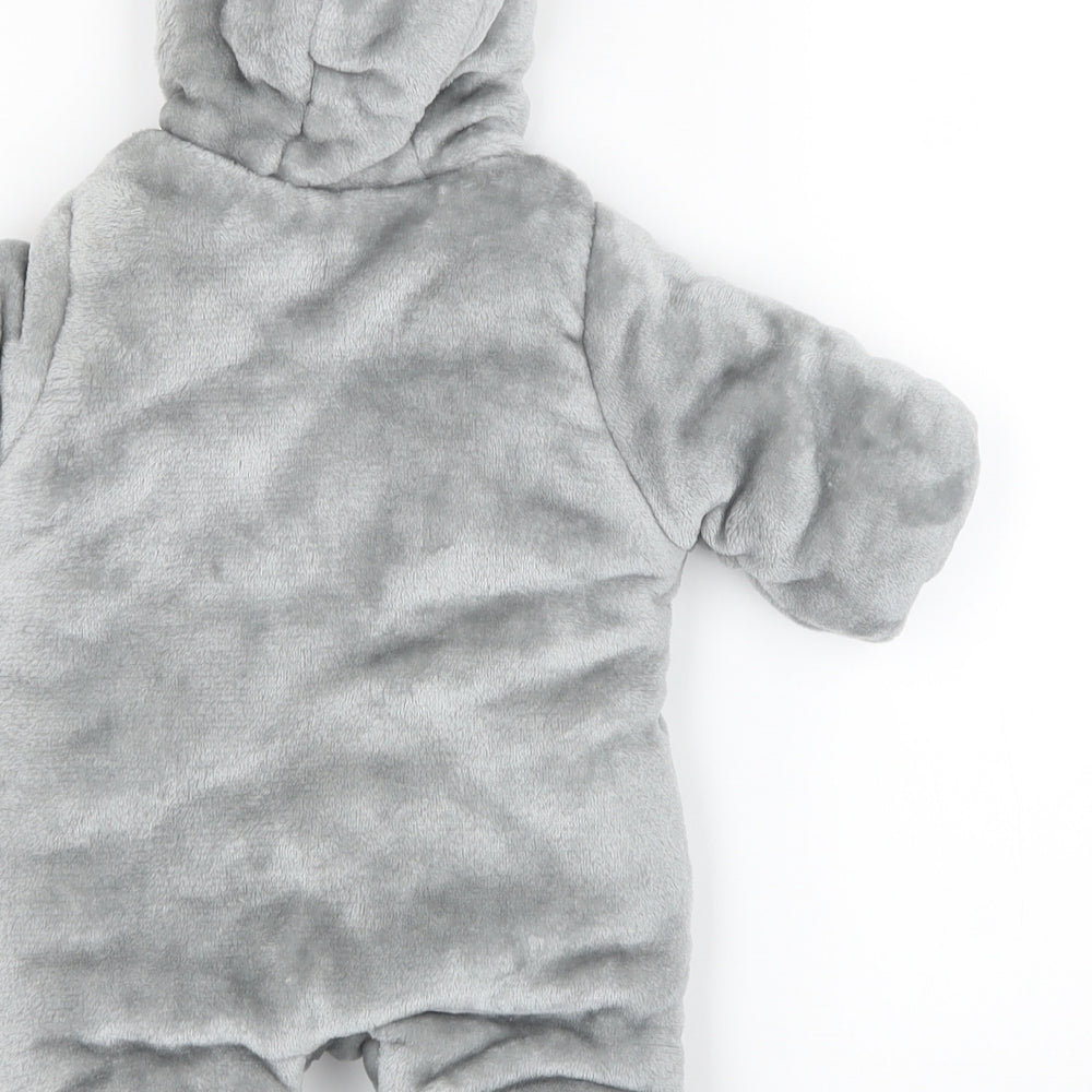 F&F Girls Grey   Babygrow One-Piece Size 0-3 Months