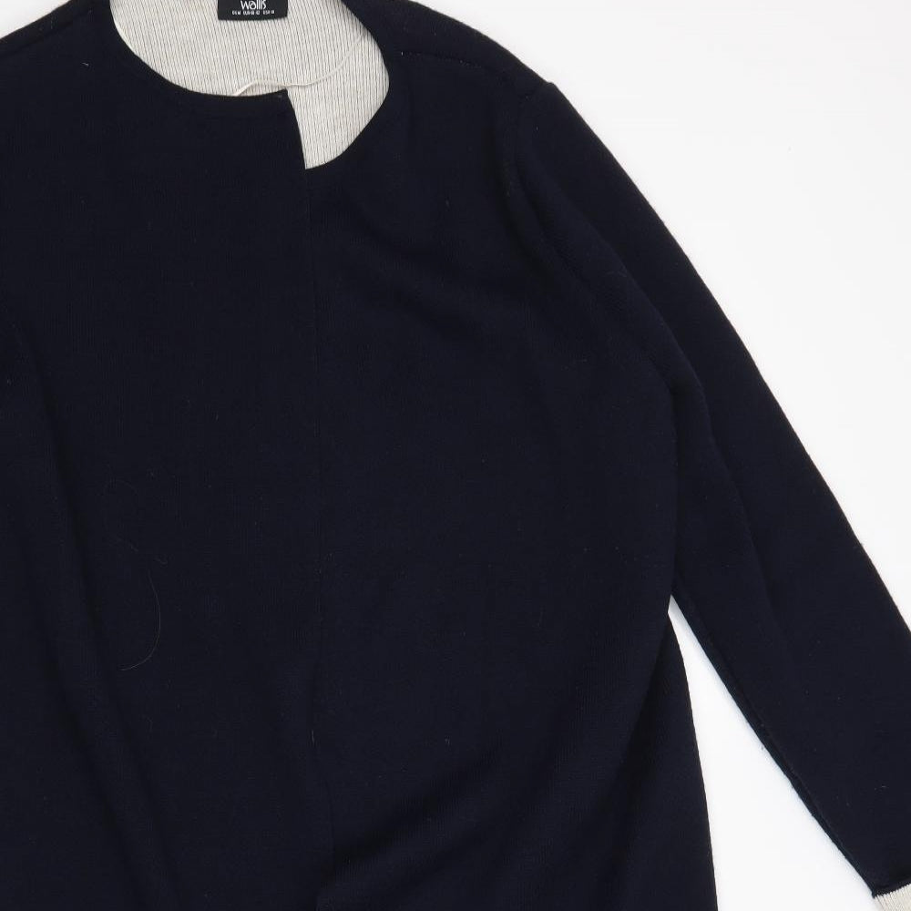 Wallis Womens Blue   Cardigan Jumper Size M