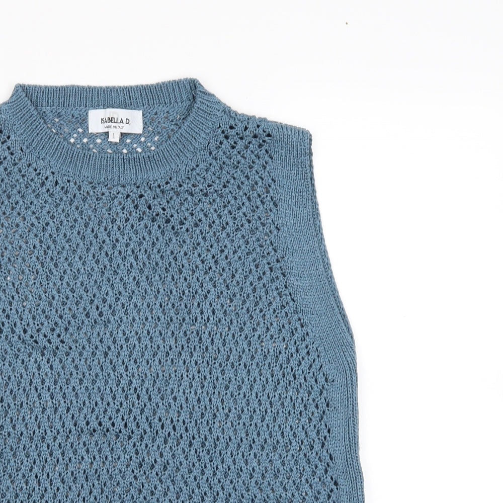 Isabella D Womens Blue   Basic Tank Size L