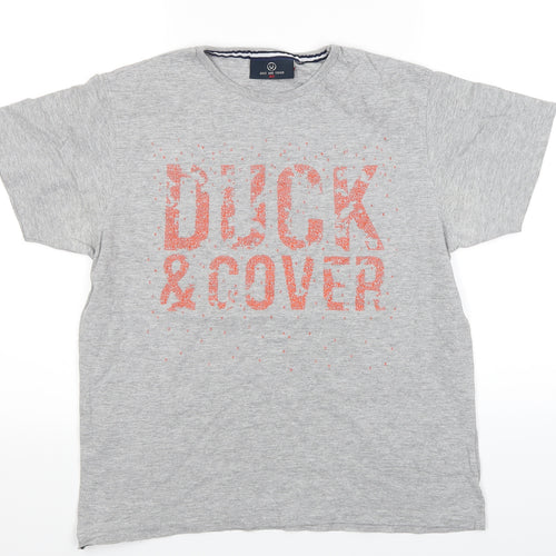 Duck & Cover Womens Grey   Basic T-Shirt Size M