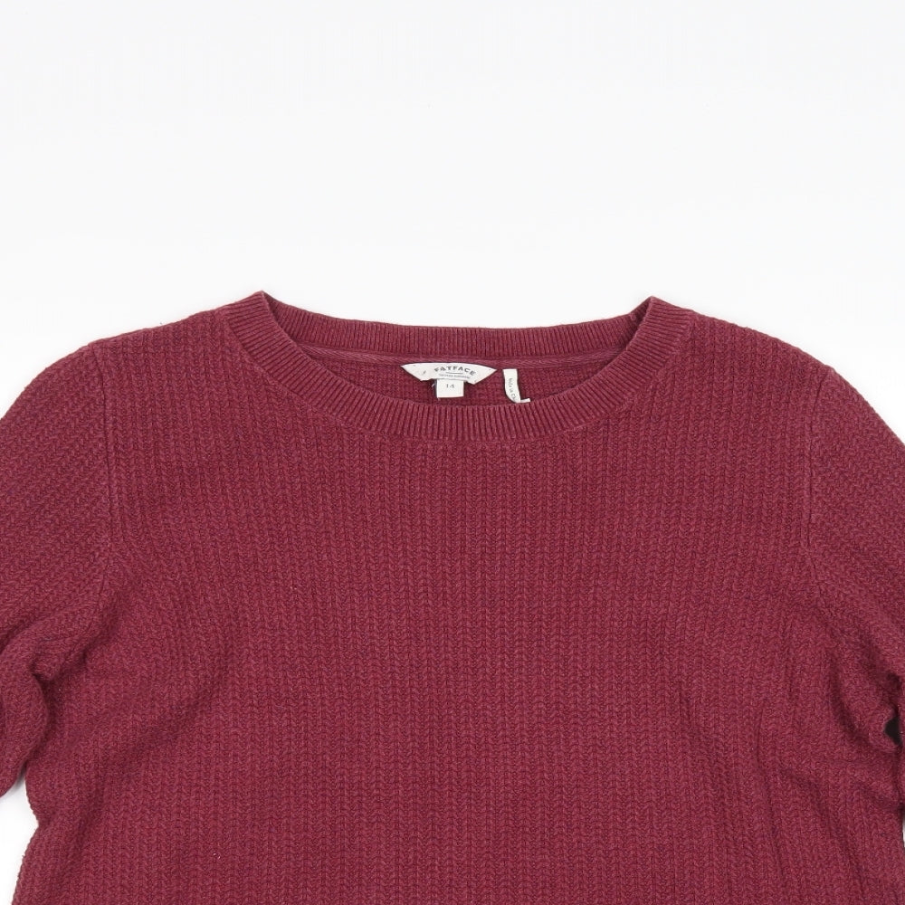 Fat Face Womens Red   Tunic Jumper Size 14