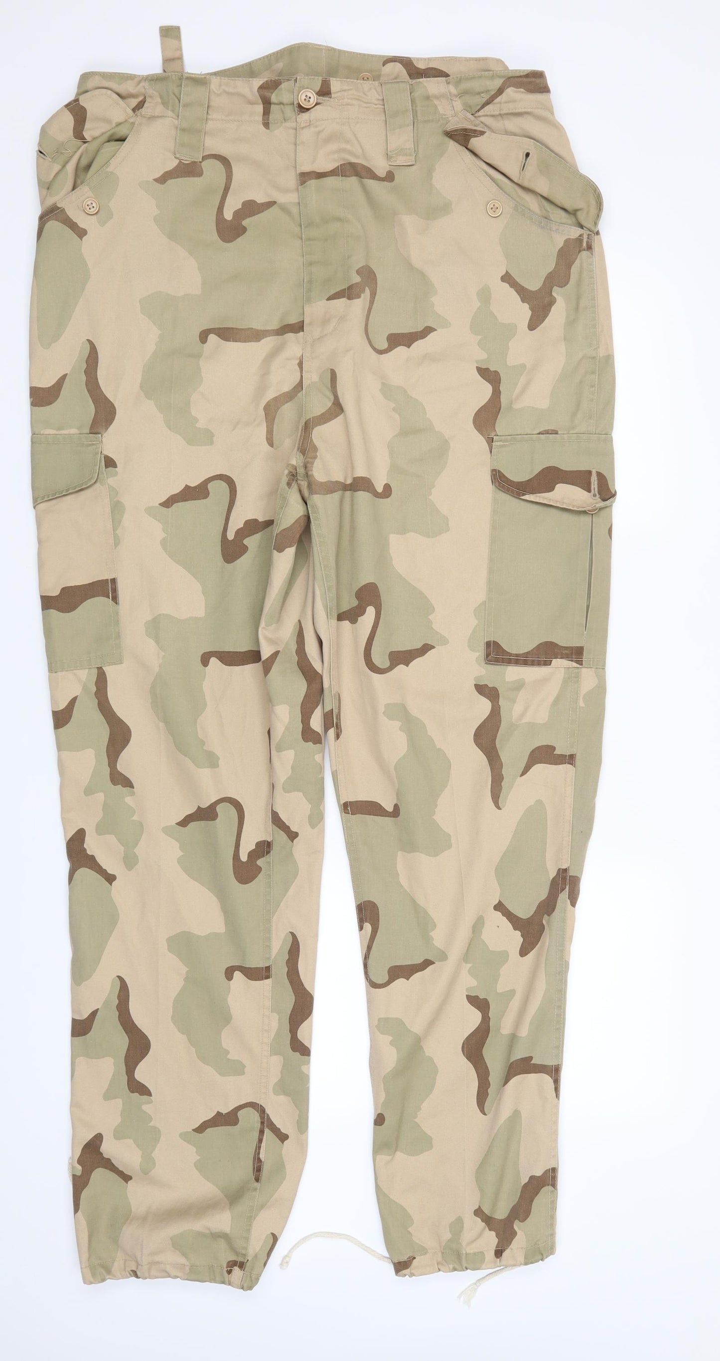 Boston Mens Multicoloured Camouflage  Cargo Trousers Size 38 L32 in