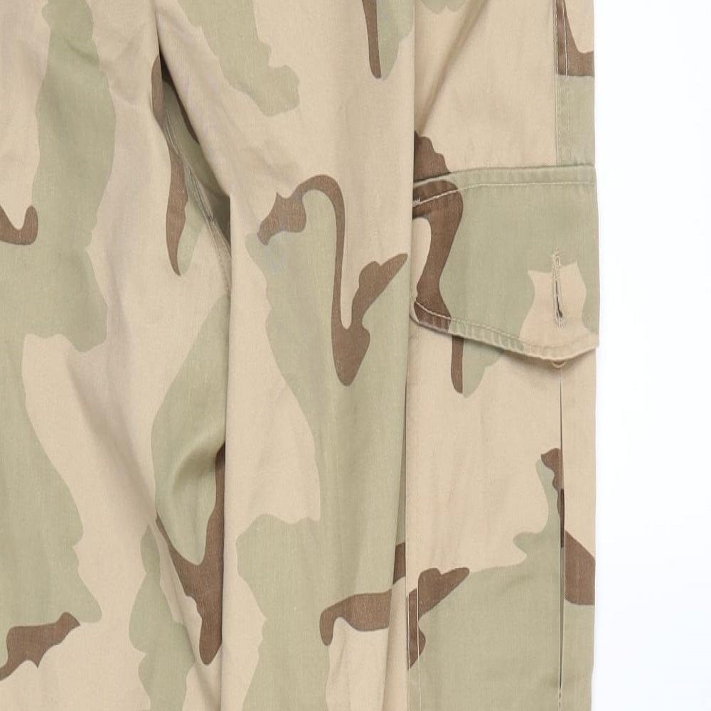 Boston Mens Multicoloured Camouflage  Cargo Trousers Size 38 L32 in