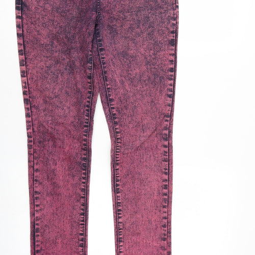 YFI Womens Pink  Denim Straight Jeans  L30 in
