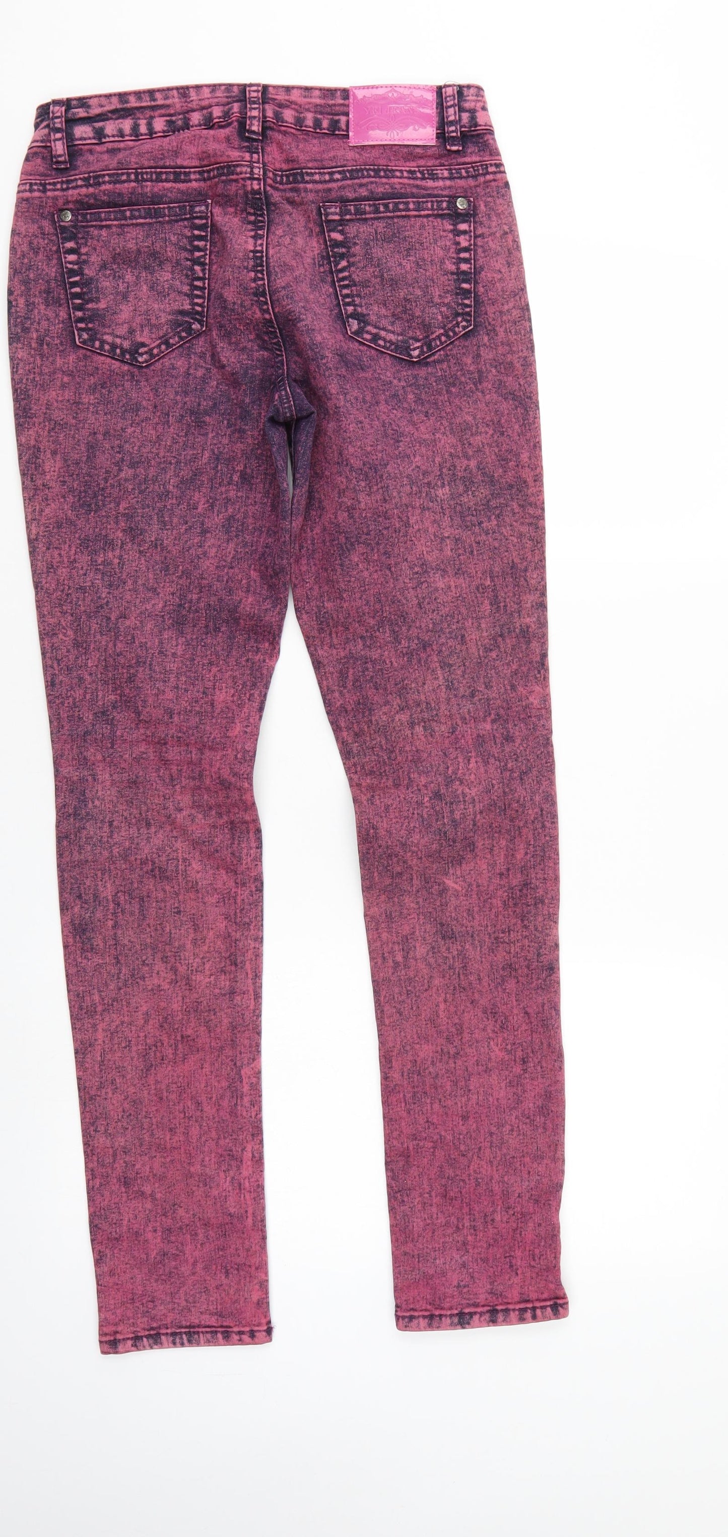 YFI Womens Pink  Denim Straight Jeans  L30 in