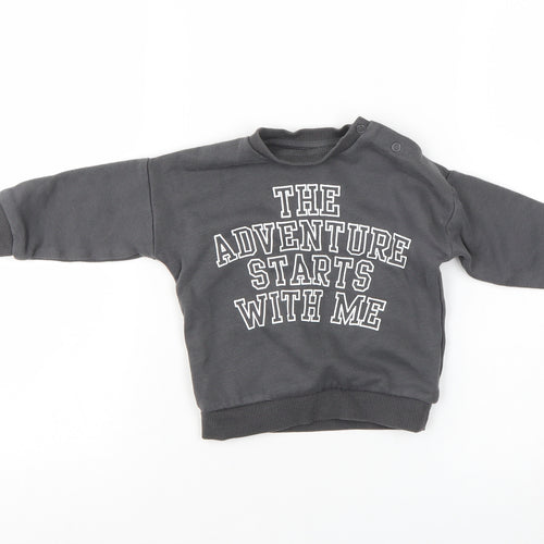 fred & flo  Grey   Pullover Jumper Size 6-9 Months
