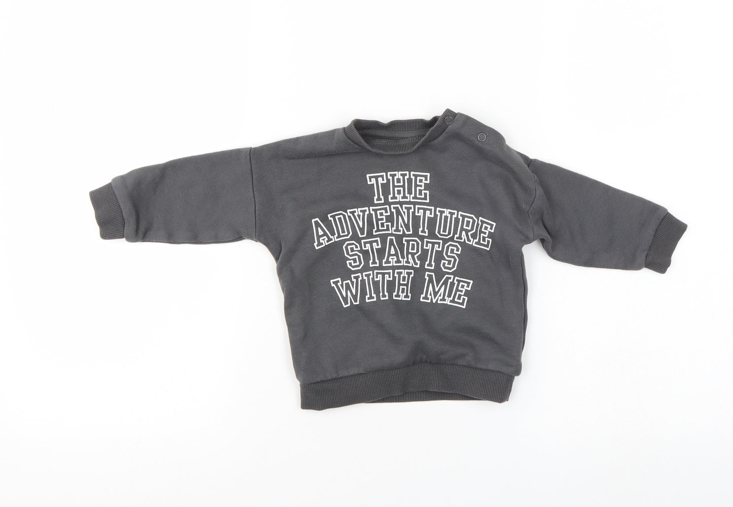 fred & flo  Grey   Pullover Jumper Size 6-9 Months