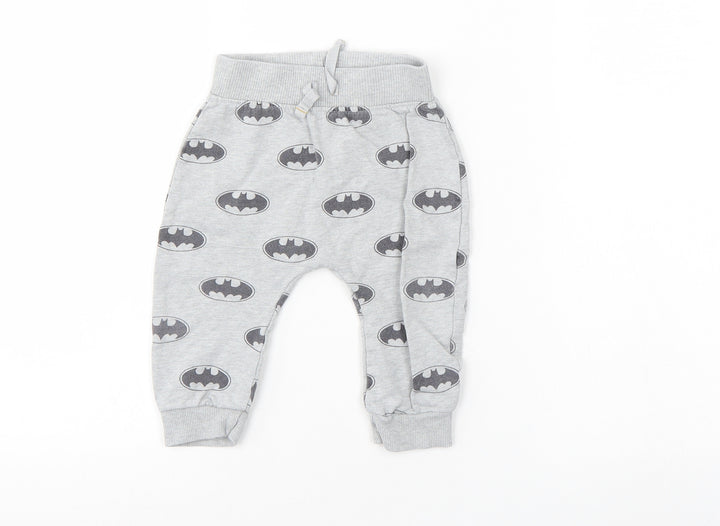 Batman Boys Grey Sweatpants Trousers Size 6-9 Months