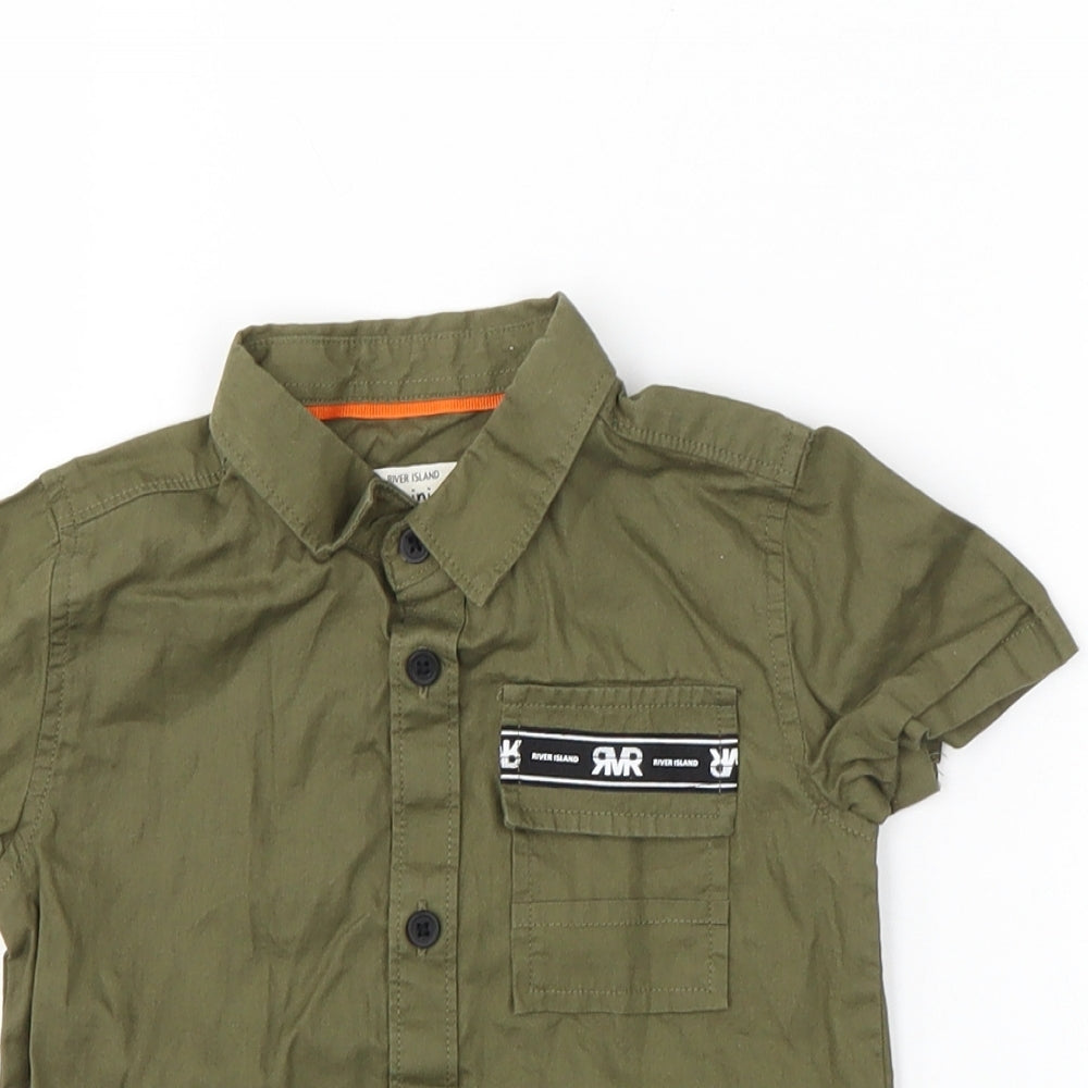River Island Mini Boys Green   Basic Casual Size 12-18 Months