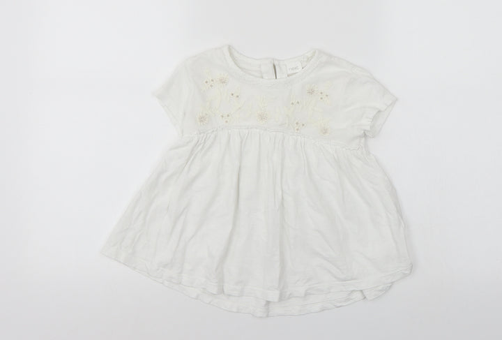 NEXT Girls White   T-Shirt Dress  Size 5 Years