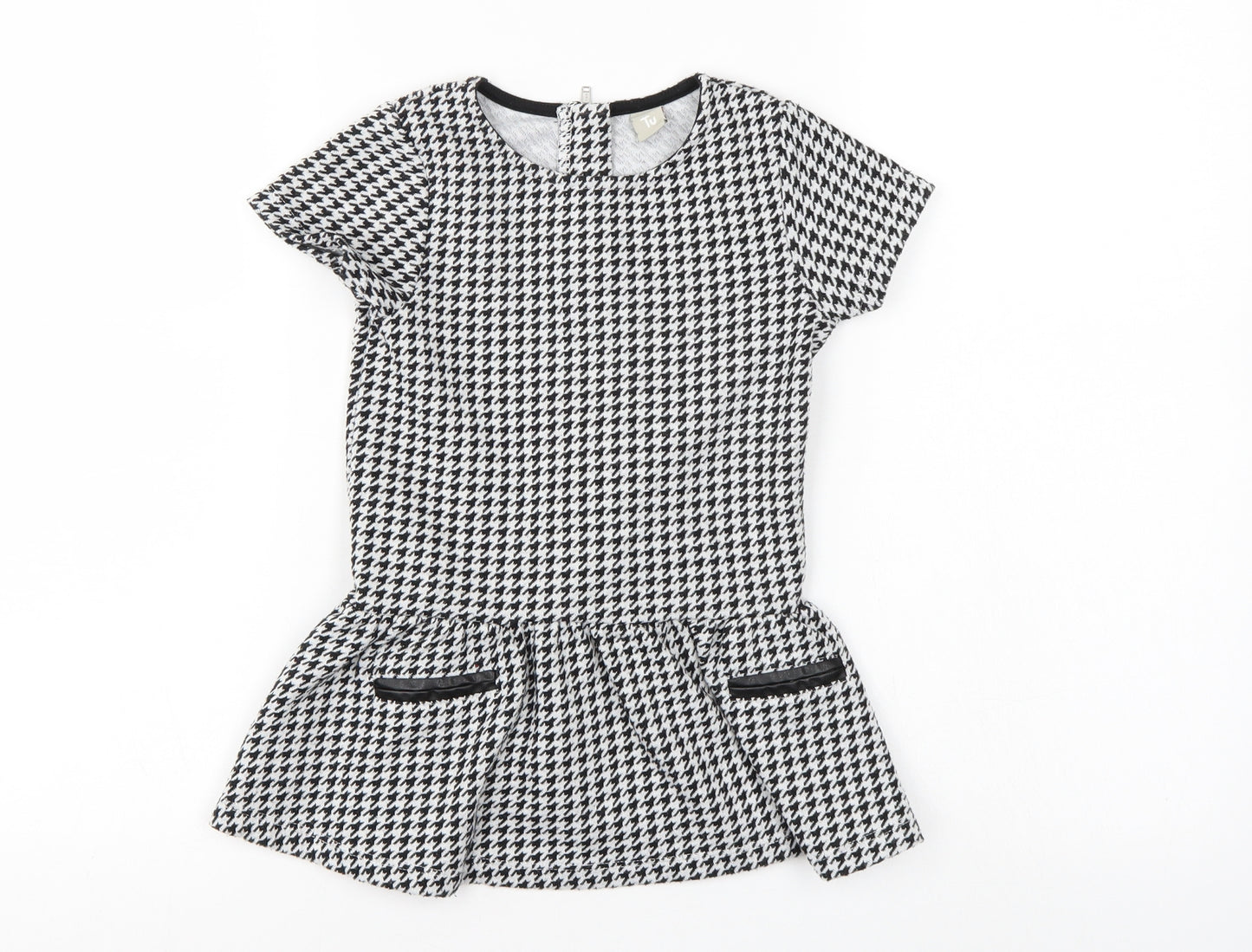 TU Girls Multicoloured Herringbone  T-Shirt Dress  Size 4 Years