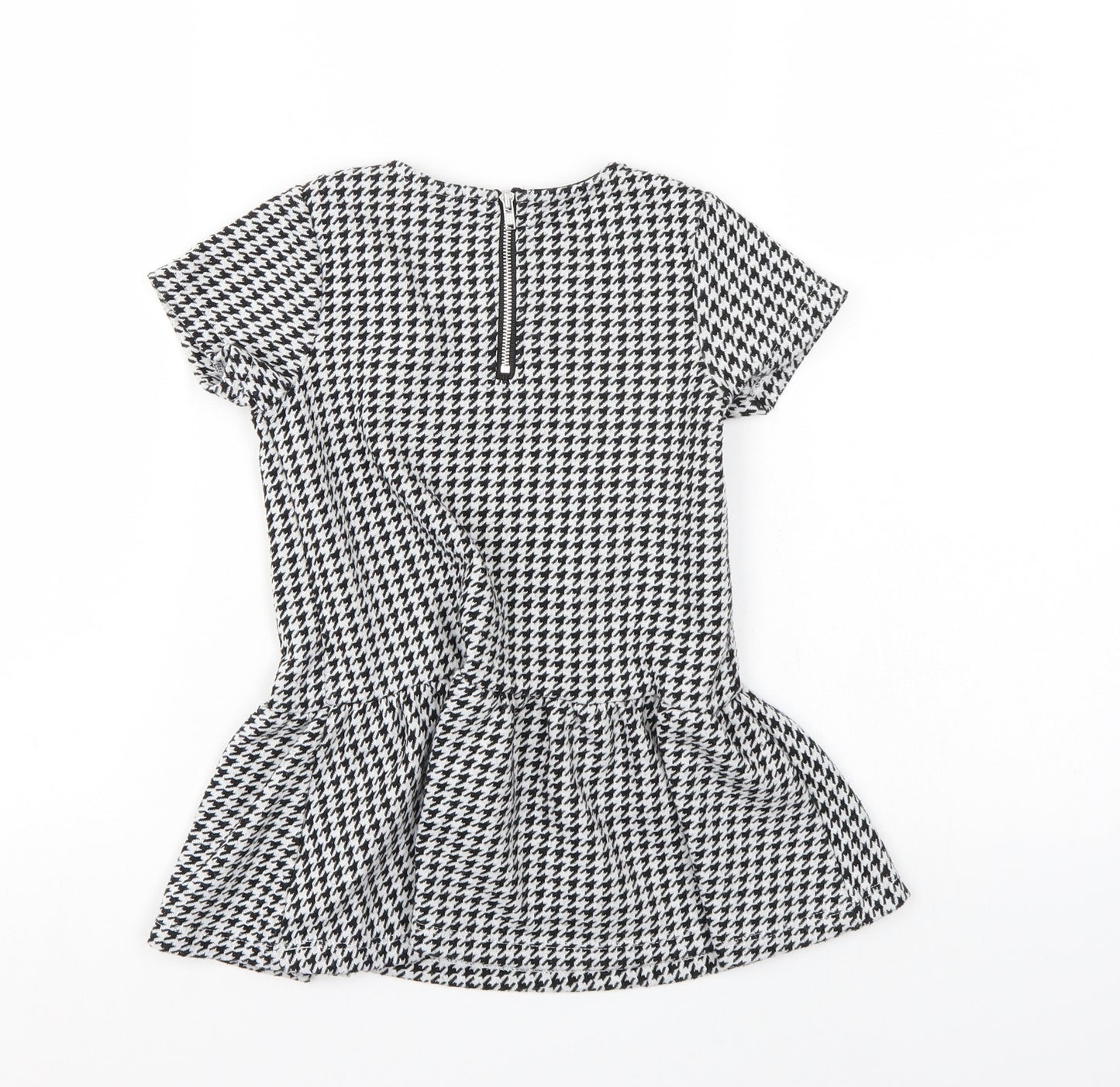 TU Girls Multicoloured Herringbone  T-Shirt Dress  Size 4 Years