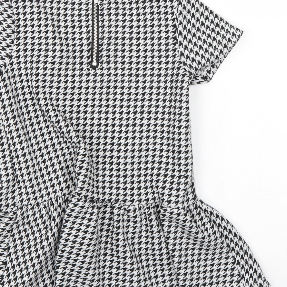 TU Girls Multicoloured Herringbone  T-Shirt Dress  Size 4 Years